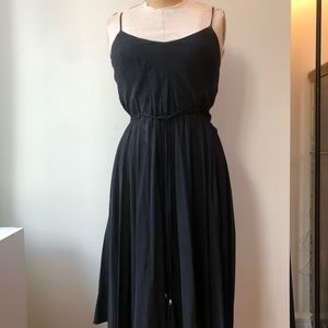 Yumi Kim Silk Black Midi Dress